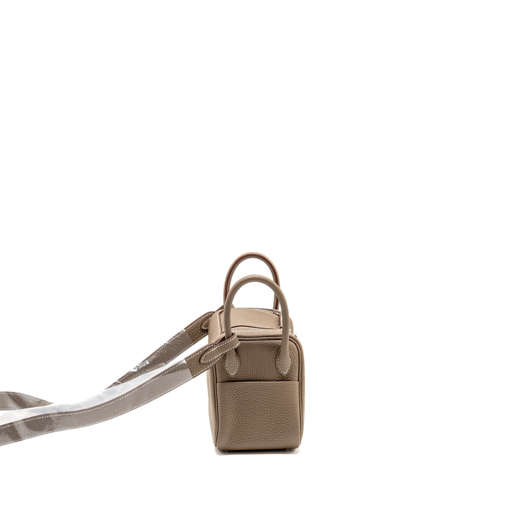 Hermes mini lindy II clemence etoupe SHW