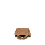 Prada Mini Leather Tote Bag Calfskin Caramel SHW