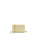 CHANEL WALLET ON CHAIN LAMBSKIN IRIDESCENT IVORY LGHW