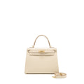 Hermes Kelly 25 Special Order Epsom Craie/Gold LGHW
