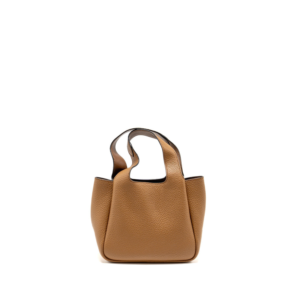 Prada Mini Leather Tote Bag Calfskin Caramel SHW