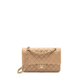 CHANEL MEDIUM CLASSIC DOUBLE FLAP BAG CAVIAR DARK BEIGE LGHW