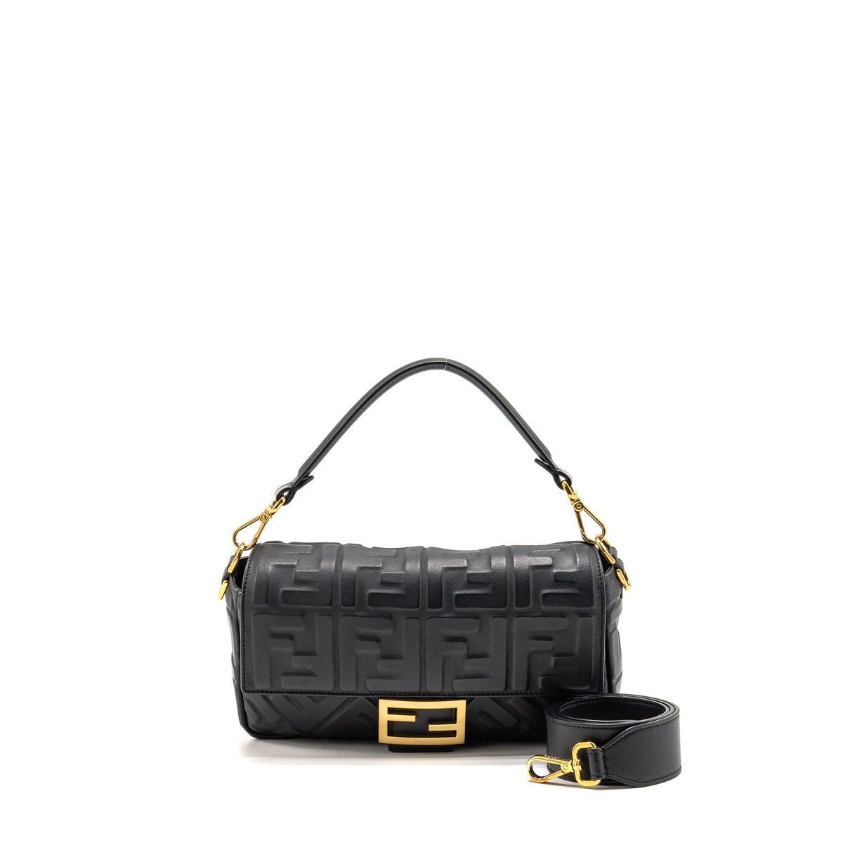 Fendi Baguette Bag Lambskin Black GHW