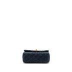 CHANEL MINI RECTANGULAR FLAP BAG DENIM DARK BLUE GHW (MICROCHIP)