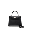 HERMES TOUCH KELLY 25 MADAME / CROCODILE NILOTICUS BLACK SHW