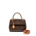 LOUIS VUITTON CLUNY BB MONOGRAM CANVAS WITH PINK STRAP GHW