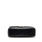 CHANEL MAXI SINGLE FLAP BAG LAMBSKIN BLACK GHW