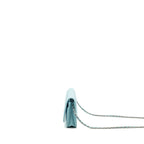 CHANEL CLASSIC WALLET ON CHAIN LAMBSKIN LIGHT BLUE SHW