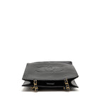 Chanel North South Shopping Tote Bag Aged Calfskin Black GHW