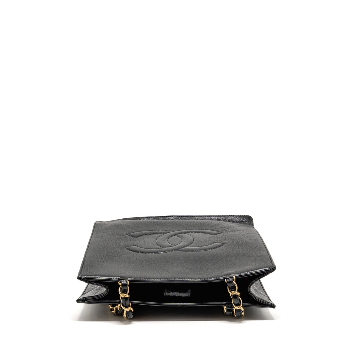 Chanel North South Shopping Tote Bag Aged Calfskin Black GHW
