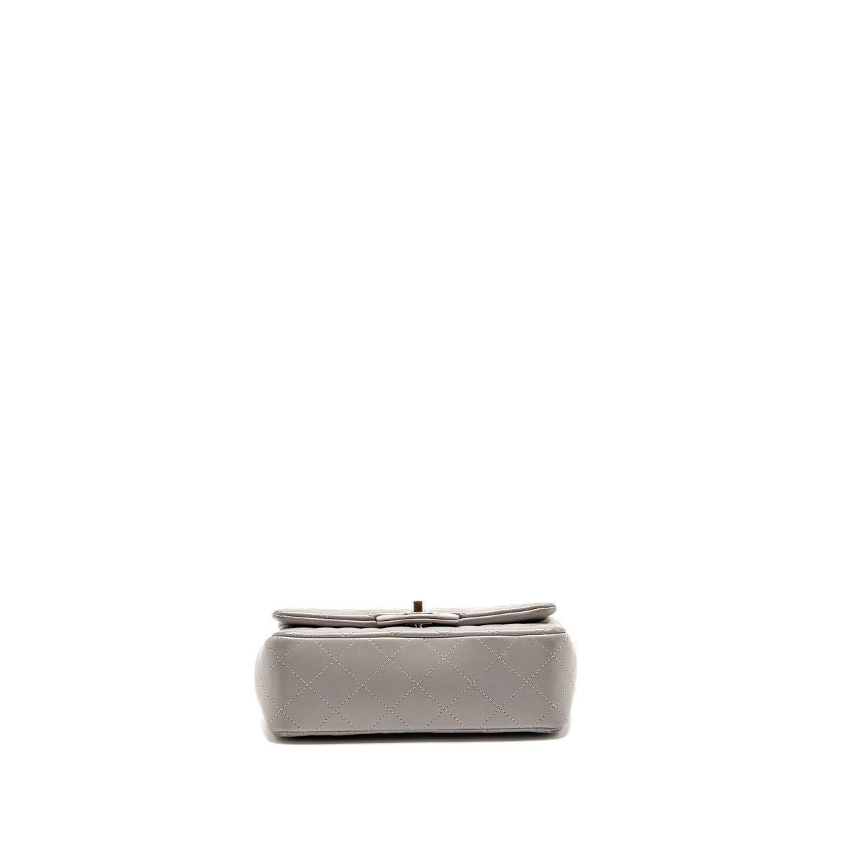 Chanel Mini Rectangular flap bag lambskin grey SHW (microchip)