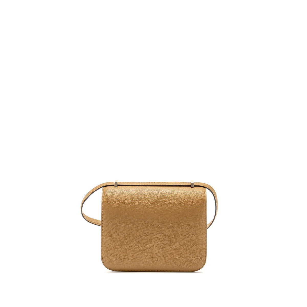 Hermes Mini Constance Chevre Mysore Kraft/Bleu Brume GHW