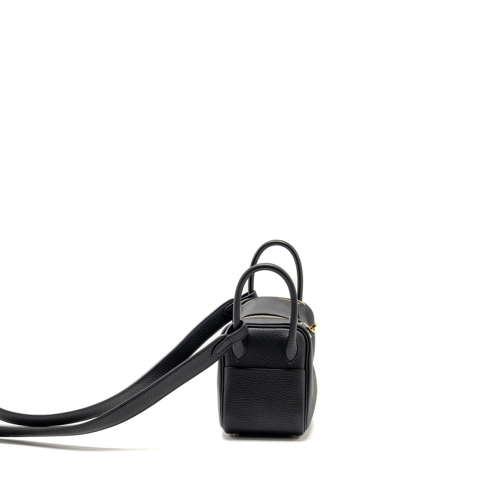 Hermes mini lindy II Clemence black GHW