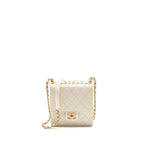 Chanel Pearl quilted flap bag lambskin white GHW