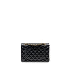 CHANEL SMALL CLASSIC DOUBLE FLAP BAG LAMBSKIN BLACK GHW