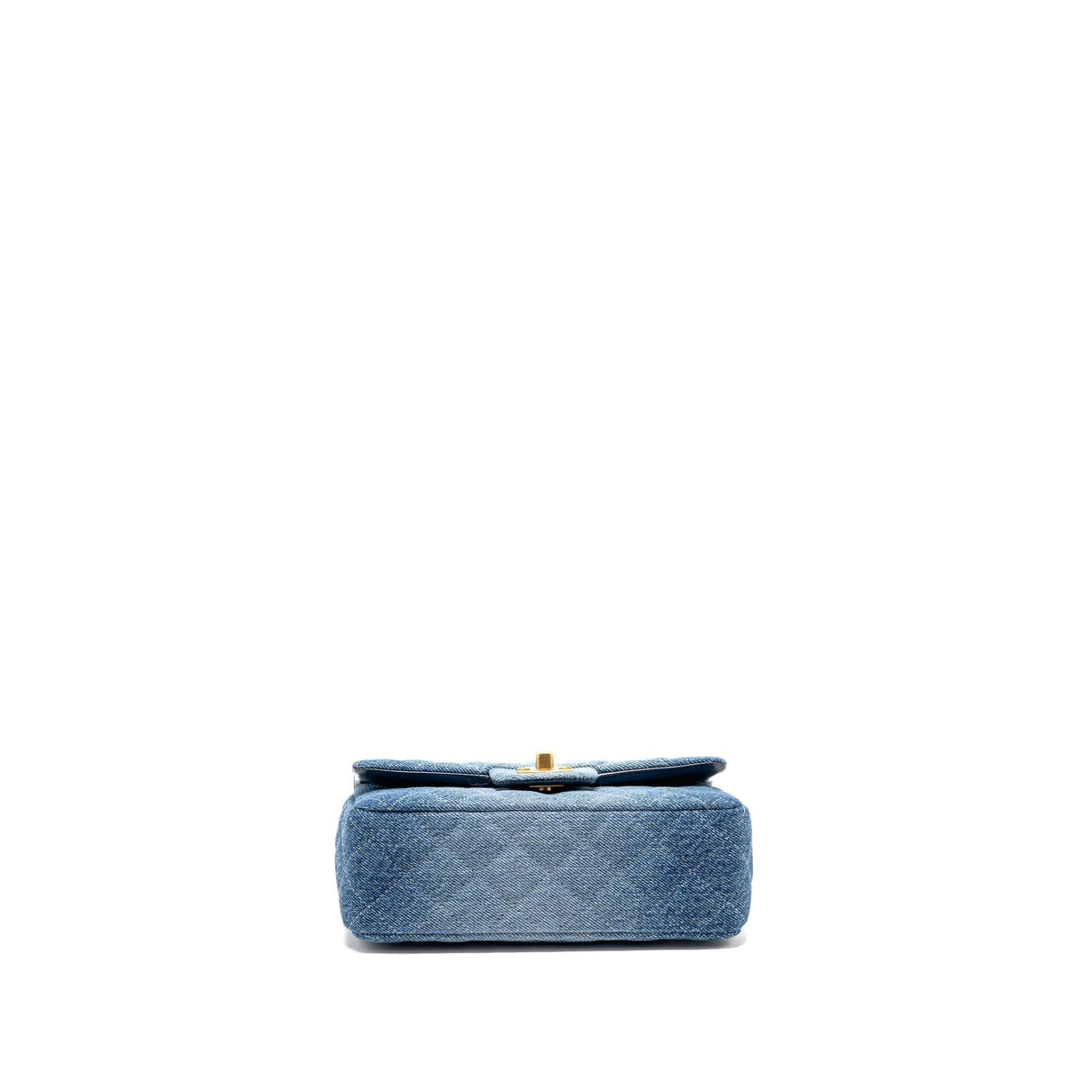 CHANEL MINI RECTANGULAR FLAP BAG DENIM BLUE GHW (MICROCHIP)