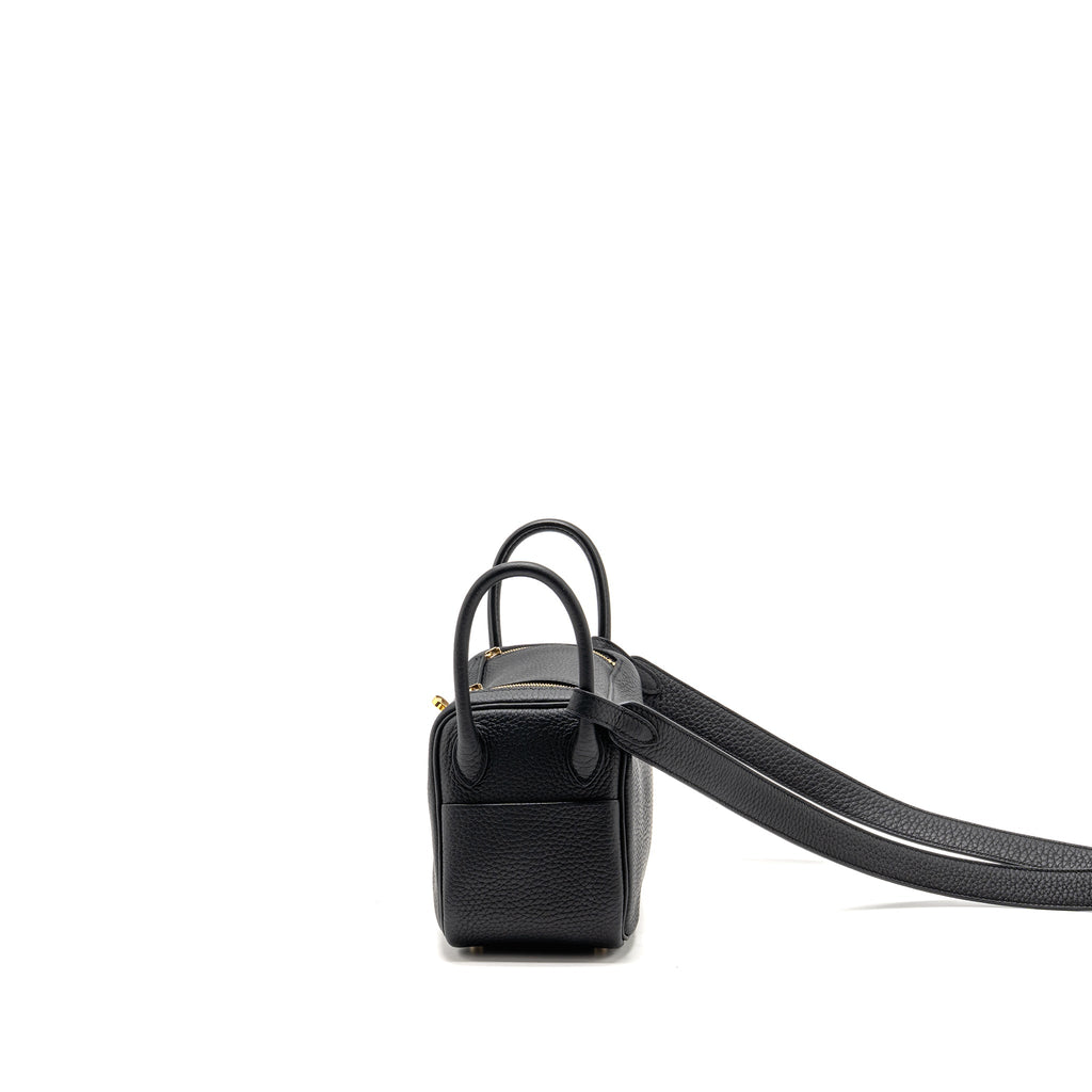 Hermes mini lindy II Clemence black GHW