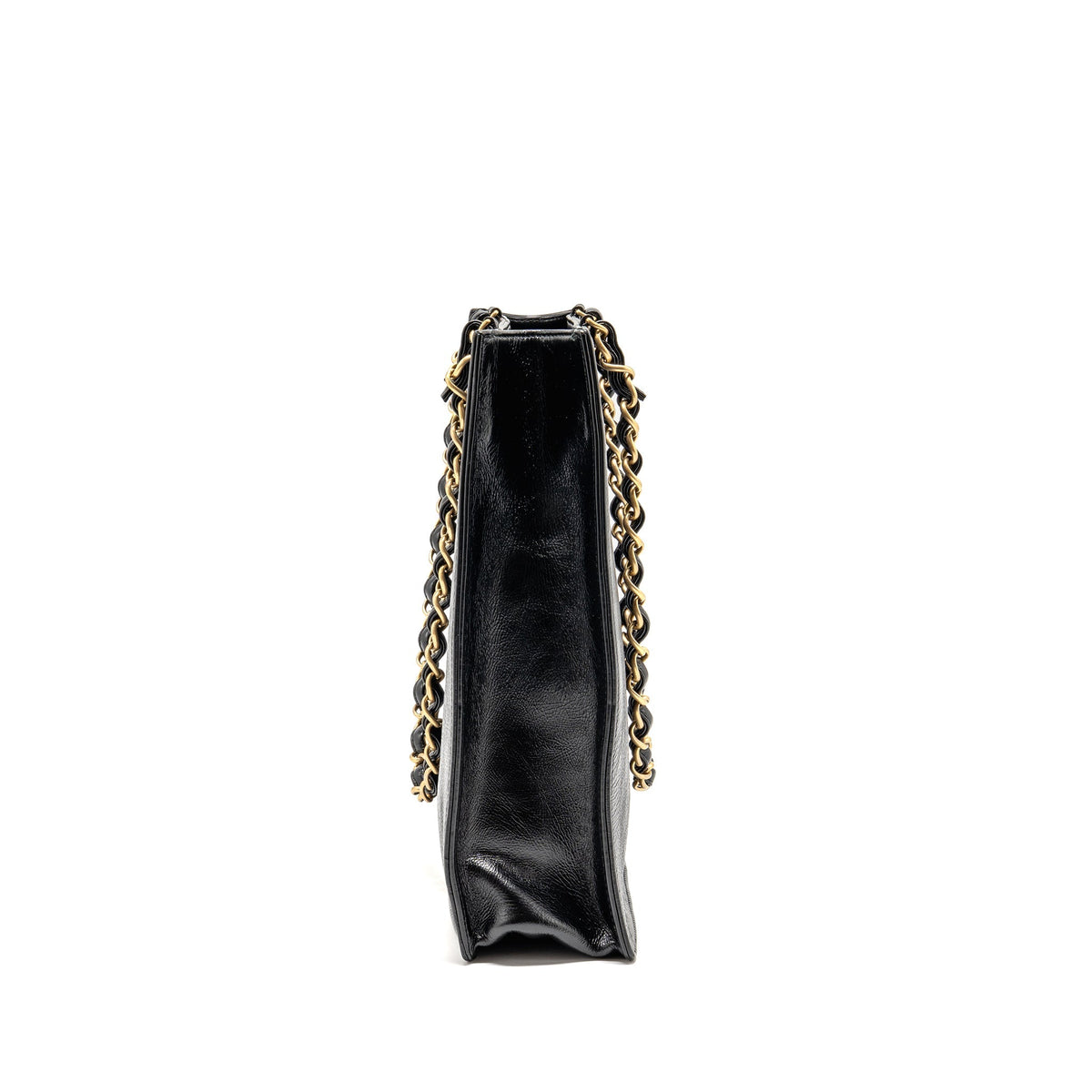 Chanel North South Shopping Tote Bag Aged Calfskin Black GHW