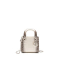Dior Mini Lady Dior Himalayan Crocodile White/Grey SHW