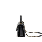 Chanel Top Handle Trendy CC Flap Bag Lambskin Black LGHW (Microchip)