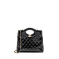CHANEL MINI 31 BAG SHINY CALFSKIN BLACK LGHW (MICROCHIP)