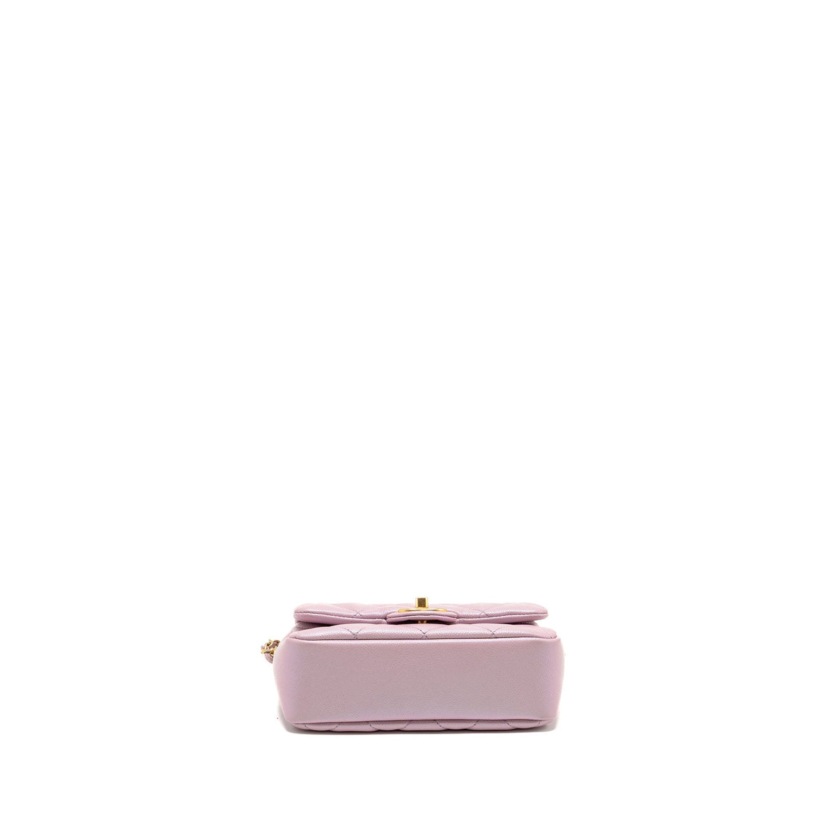 CHANEL 21K MY PERFECT MINI FLAP BAG CAVIAR IRIDESCENT PINK GHW (MICROCHIP)