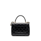 Chanel Top Handle Trendy CC Flap Bag Lambskin Black LGHW (Microchip)
