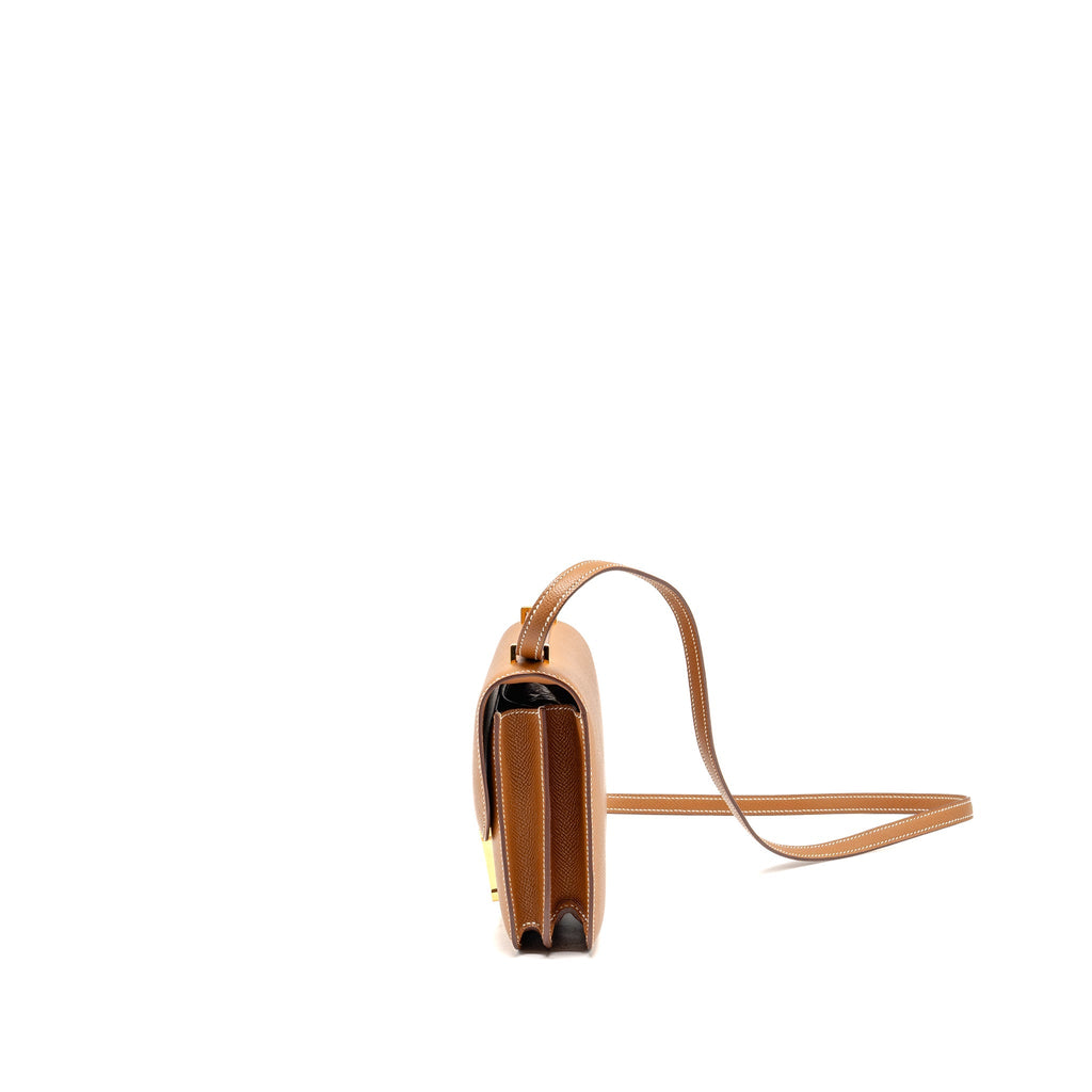 Hermes Mini Constance Epsom Gold GHW