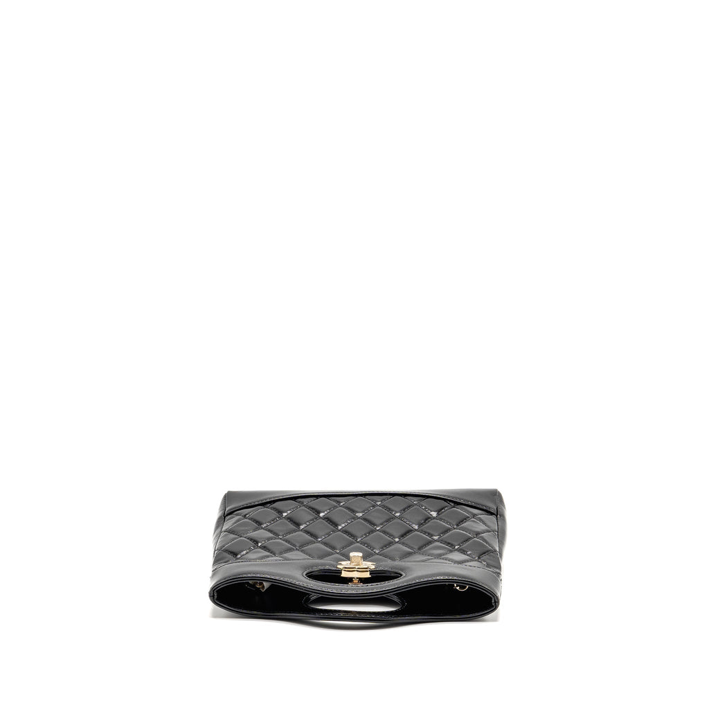 CHANEL MINI 31 BAG SHINY CALFSKIN BLACK LGHW (MICROCHIP)