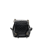 CHANEL LARGE DUMA BACKPACK CALFSKIN BLACK LGHW (MICROCHIP)