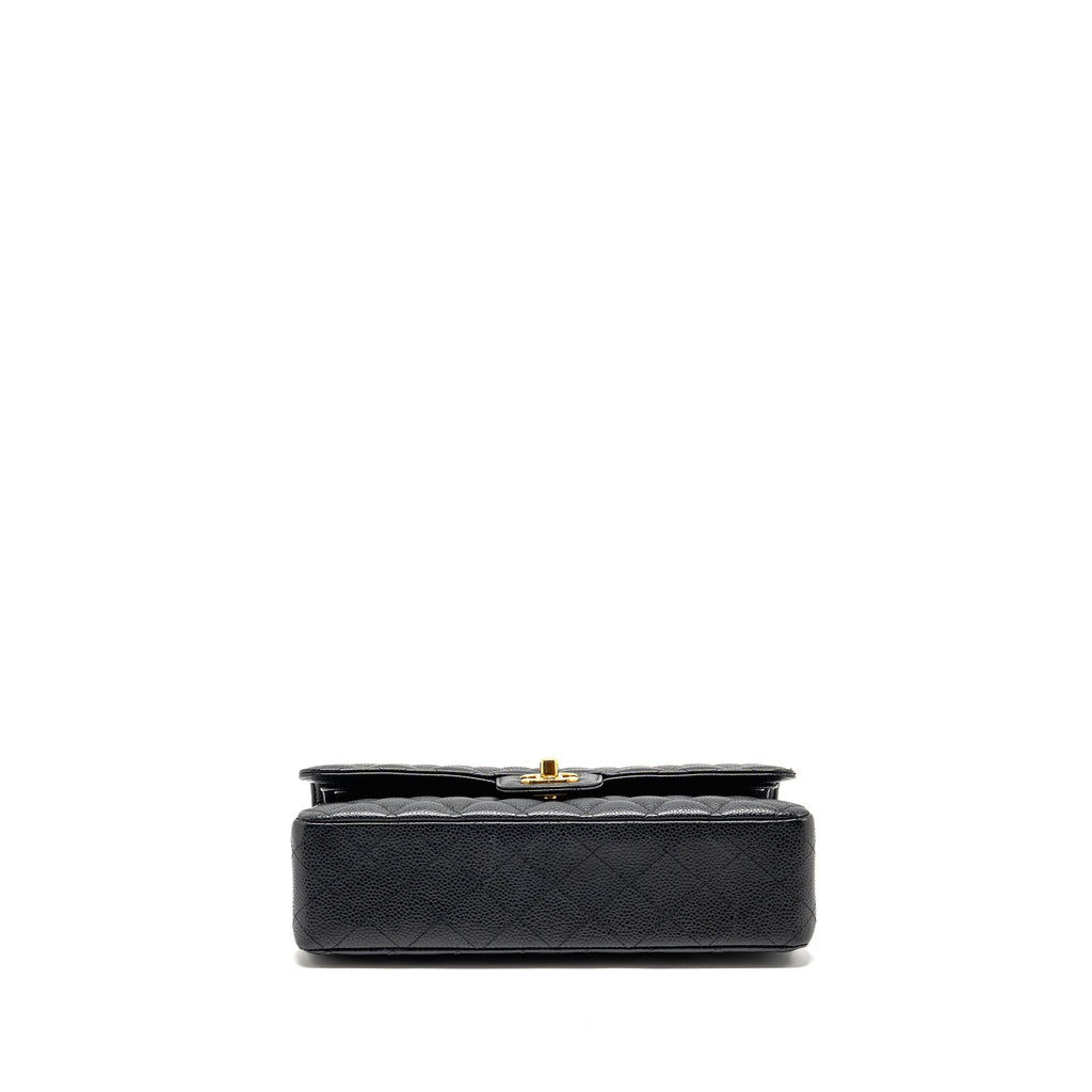 CHANEL MEDIUM CLASSIC DOUBLE FLAP BAG CAVIAR BLACK GHW