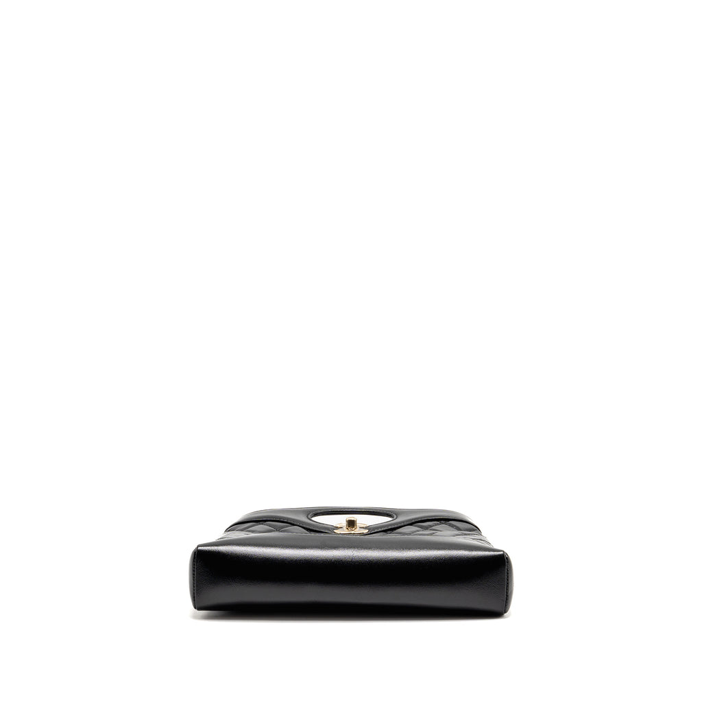 CHANEL MINI 31 BAG SHINY CALFSKIN BLACK LGHW (MICROCHIP)
