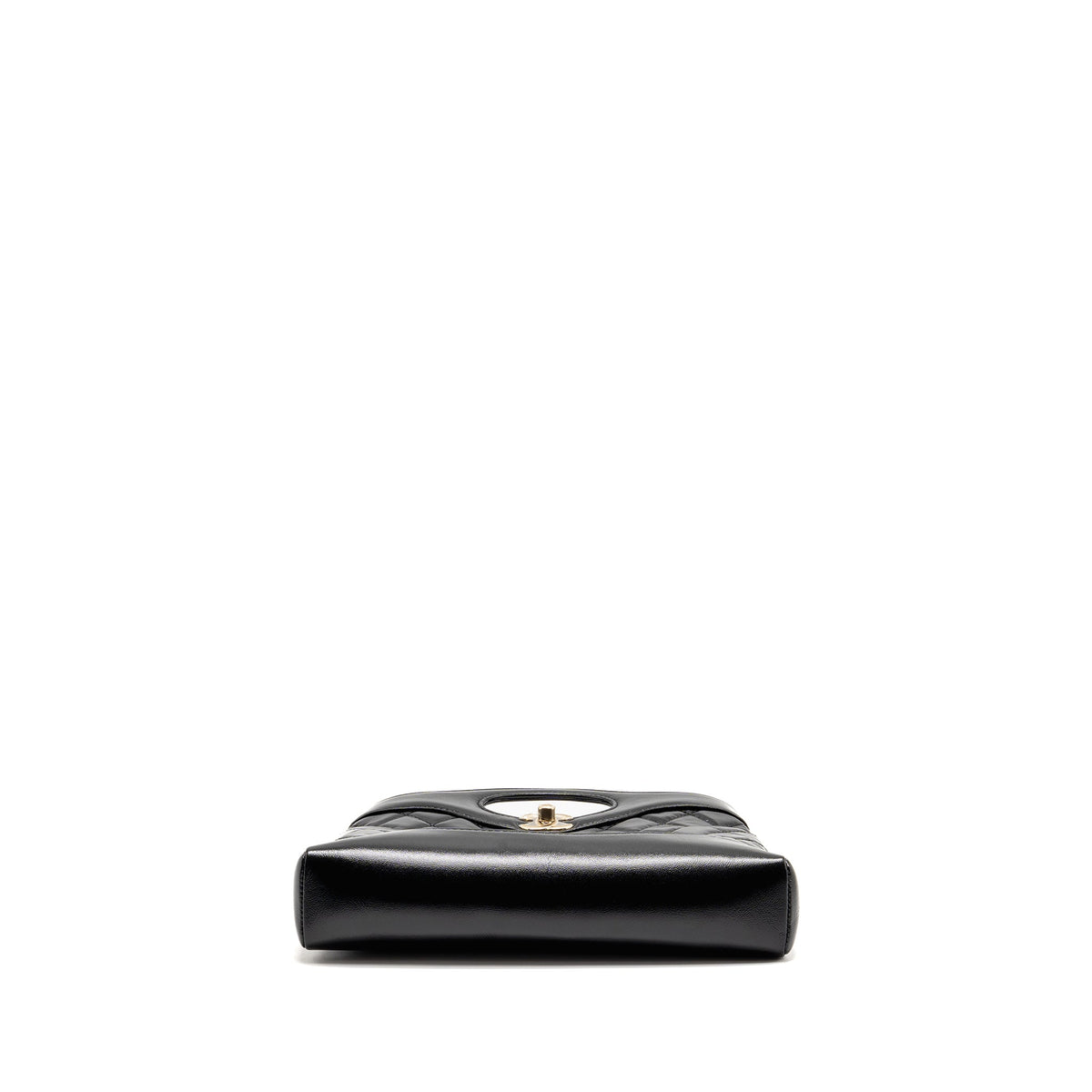 CHANEL MINI 31 BAG SHINY CALFSKIN BLACK LGHW (MICROCHIP)