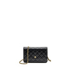 CHANEL CLASSIC WALLET ON CHAIN CAVIAR BLACK GHW (MICROCHIP)