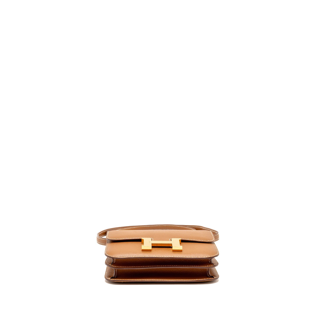 Hermes Mini Constance Epsom Gold GHW