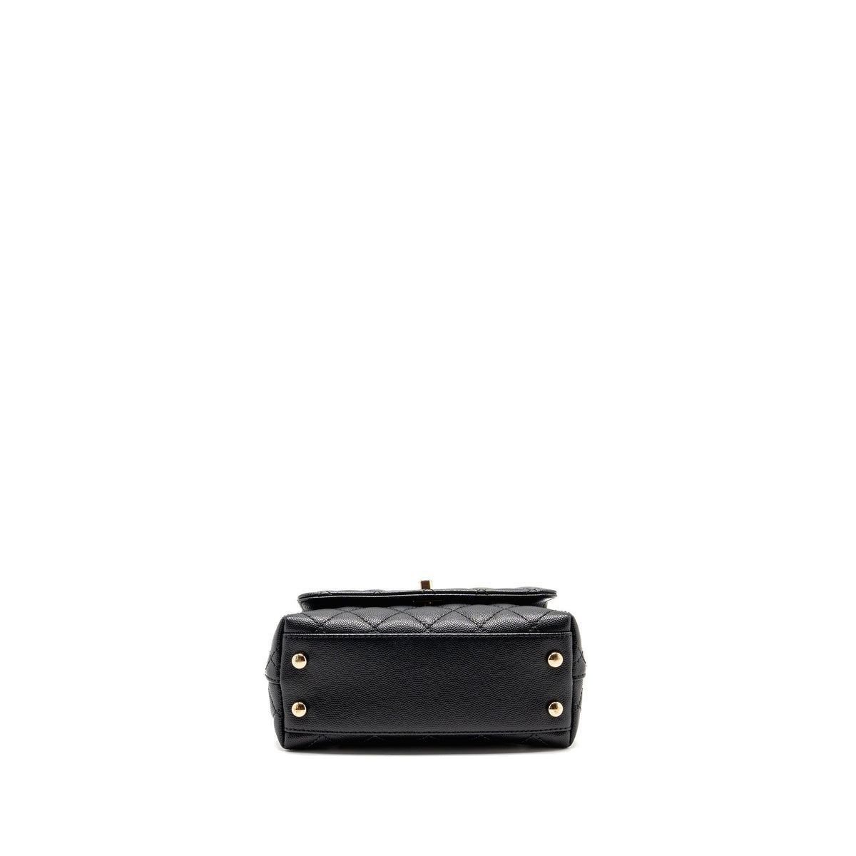 CHANEL MINI COCO HANDLE CAVIAR BLACK LGHW (MICROCHIP)
