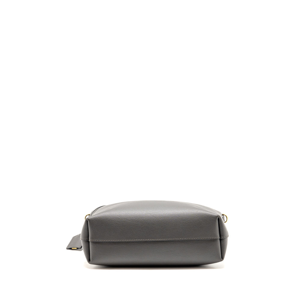 Saint Laurent shopping tote bag calfskin grey GHW