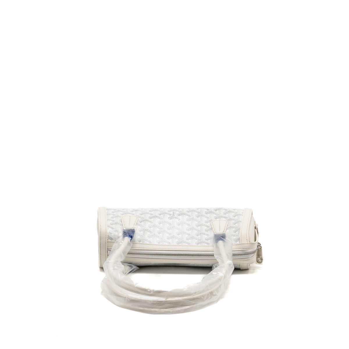 Goyard Bonbonniere Bag Goyardine Canvas / Calfskin White SHW