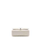 CHANEL SMALL CLASSIC DOUBLE FLAP BAG CAVIAR WHITE LGHW (MICROCHIP)