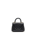 CHANEL MINI COCO HANDLE CAVIAR BLACK LGHW (MICROCHIP)