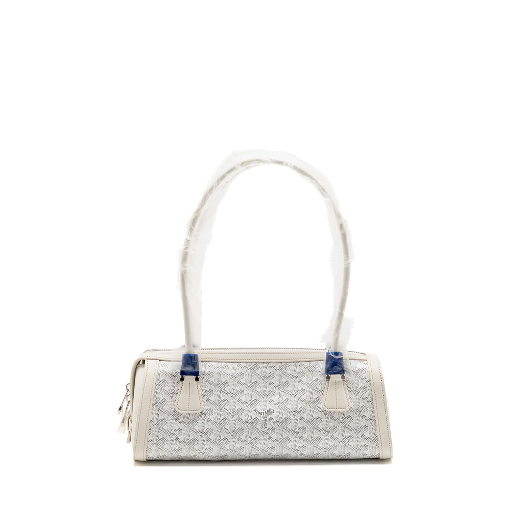 Goyard Bonbonniere Bag Goyardine Canvas / Calfskin White SHW