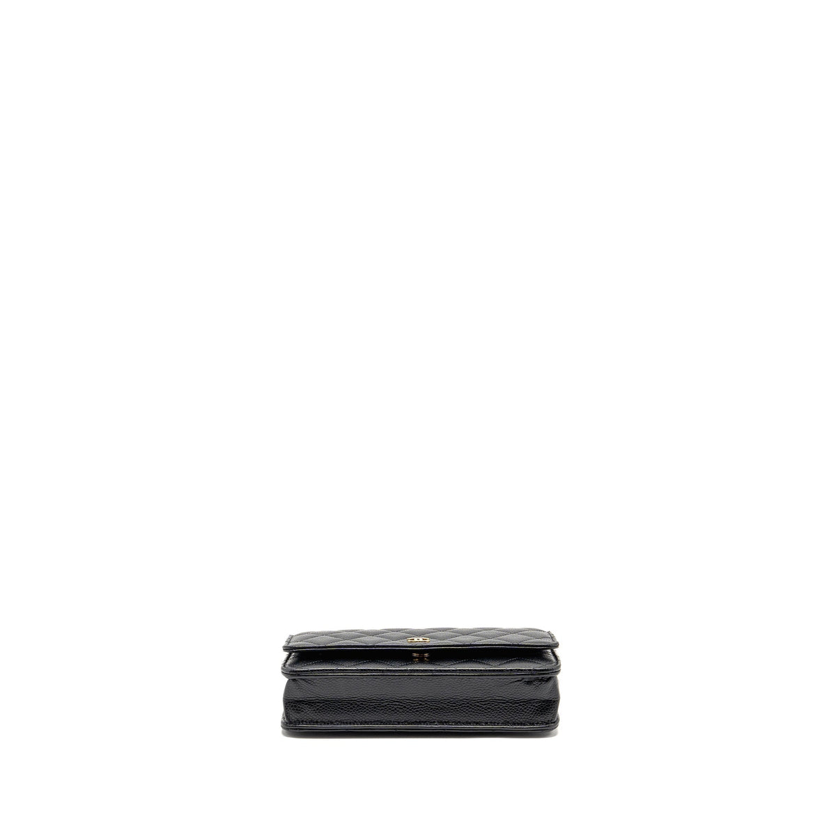 CHANEL CLASSIC WALLET ON CHAIN CAVIAR BLACK GHW (MICROCHIP)
