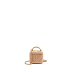 Chanel Top Handle Mini Vanity Lambskin Beige GHW