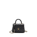 CHANEL MINI COCO HANDLE CAVIAR BLACK LGHW (MICROCHIP)
