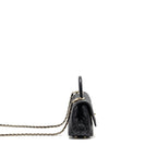 CHANEL MINI COCO HANDLE CAVIAR BLACK LGHW (MICROCHIP)