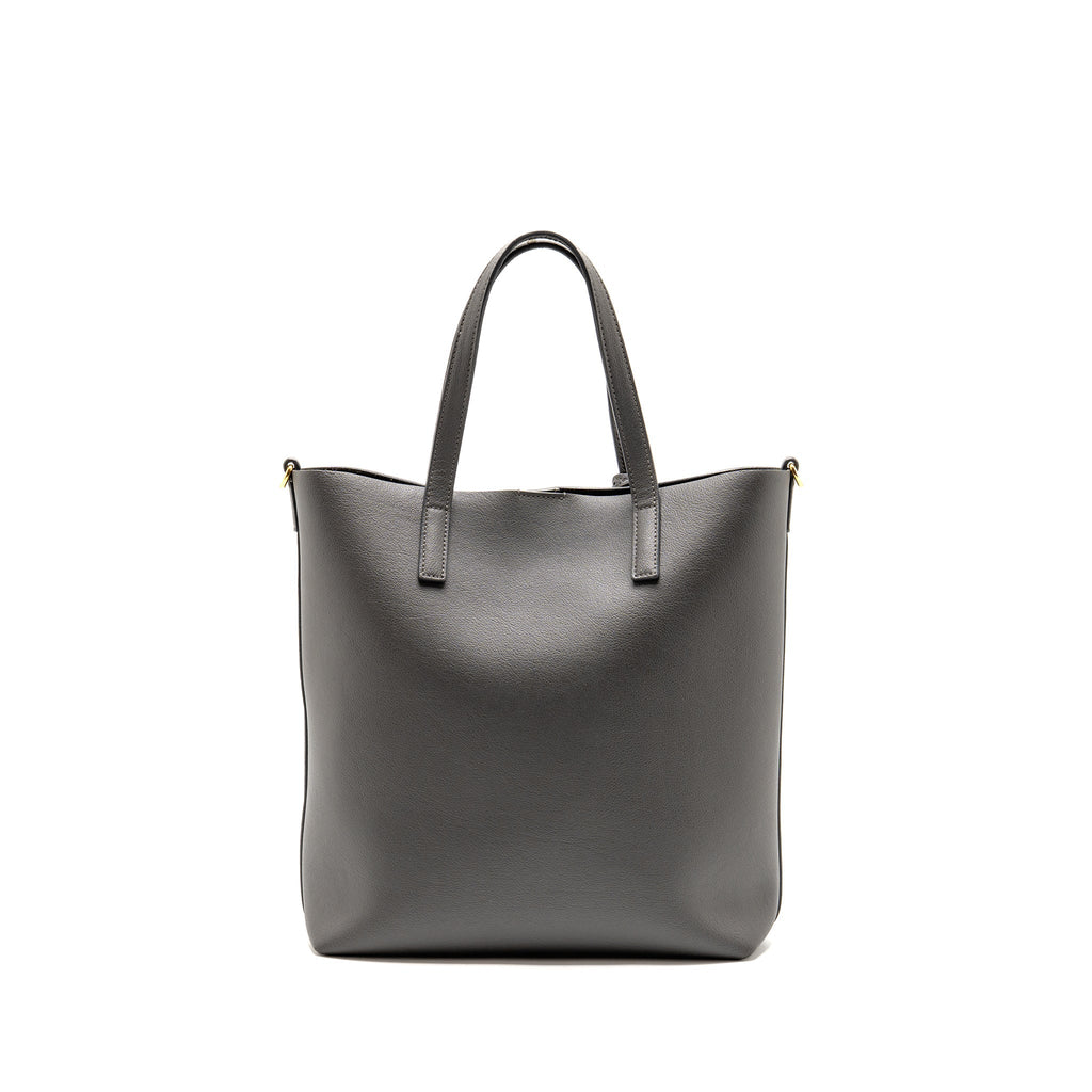 Saint Laurent shopping tote bag calfskin grey GHW