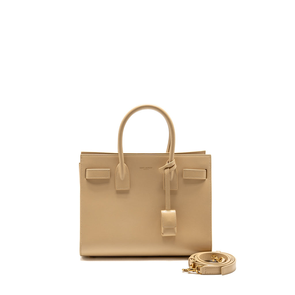 Saint Laurent/YSL Baby Sac De Jour Smooth Calfskin Beige GHW