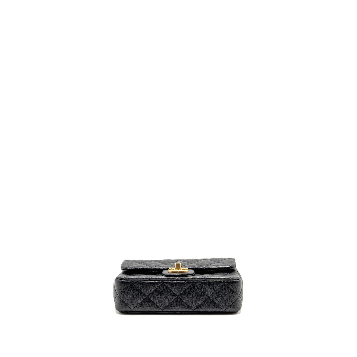 CHANEL COCO LOVE MINI FLAP BAG ADJUSTABLE CHAIN CAVIAR BLACK GHW (MICROCHIP)