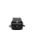 CHANEL MINI DUMA BACKPACK CALFSKIN BLACK LGHW (MICROCHIP)