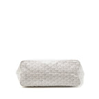 Goyard Saint Louis PM Tote Bag COCUR GOYARD Goyardine Canvas/Leather White/Grey SHW